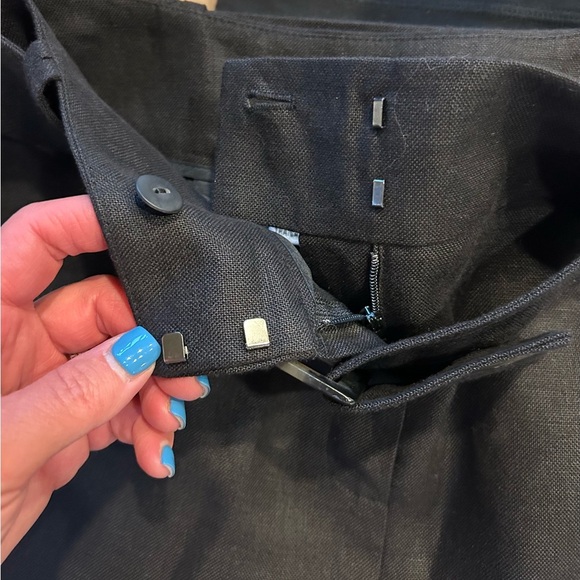 Talbots Irish Linen Black Belted Career Business Pencil Skirt Fully Lined Size 6 - Picture 8 of 12